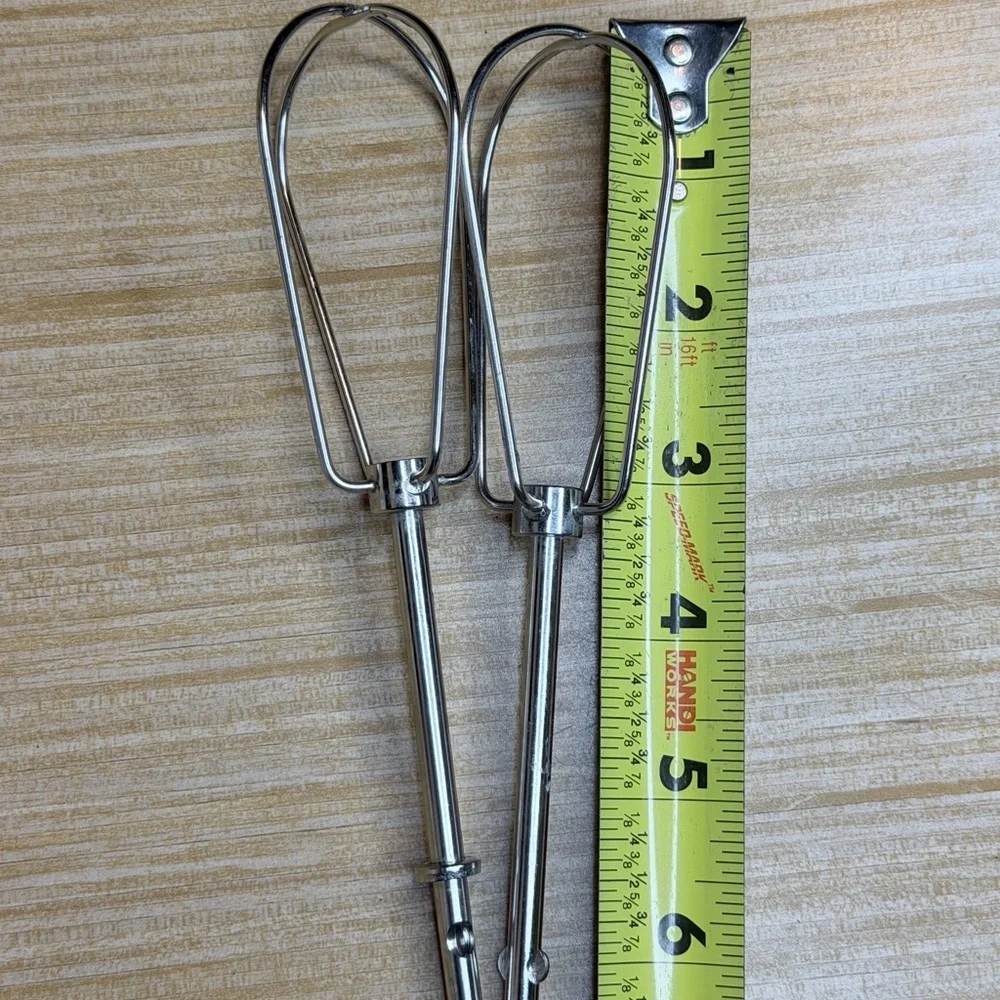 KitchenAid Hand Mixer turbo beaters Set Replacement Parts Silver Tone - Picture 8 of 10